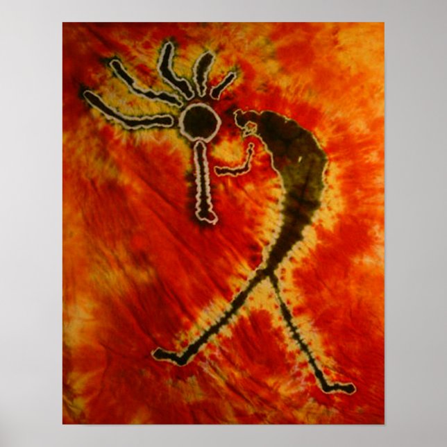 Kokopelli Tie Dye Poster (Framsidan)
