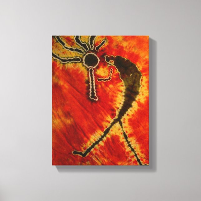Kokopelli Tie Dye Stretched Canvas (Framsida)
