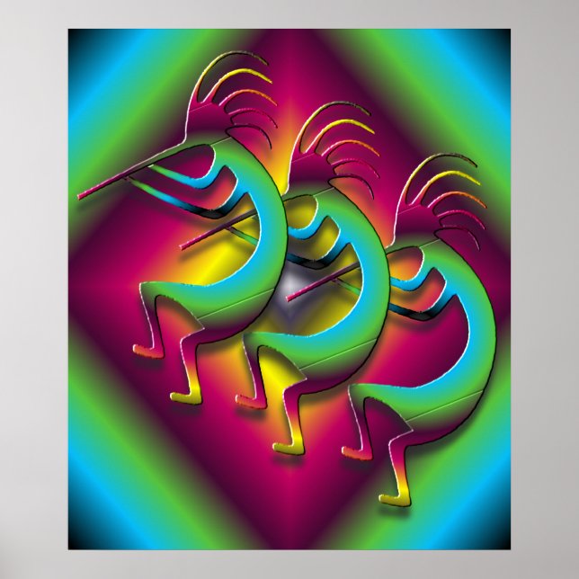 Kokopelli Times Three Poster (Framsidan)