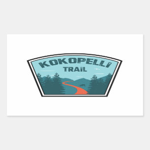 Kokopelli Trail Rektangulärt Klistermärke