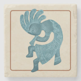 Kokopelli, Turquise Outlines, Sydväst Stenunderlägg