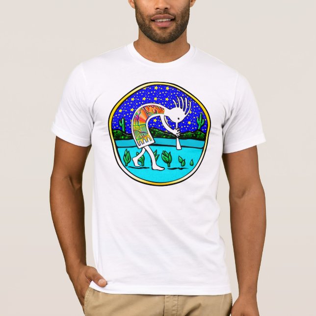 Kokopelli Under stenarna T-shirt (Framsida)