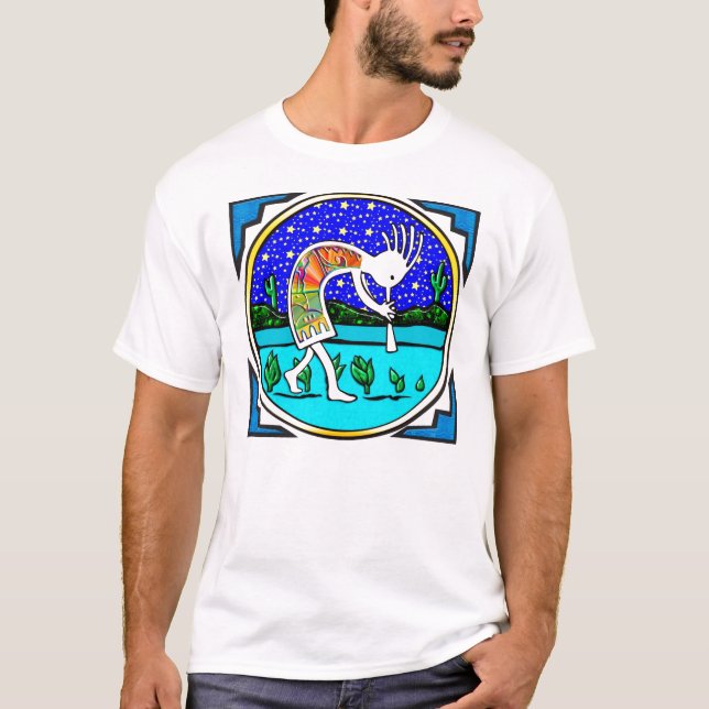 Kokopelli Under stenarna Tee (Framsida)