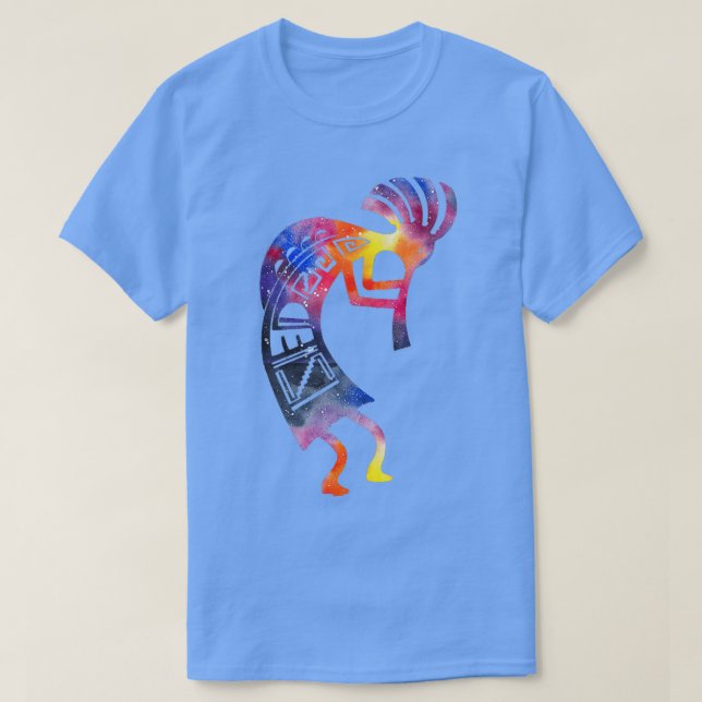 Kokopelli Watercolor Native American T Shirt (Design framsida)
