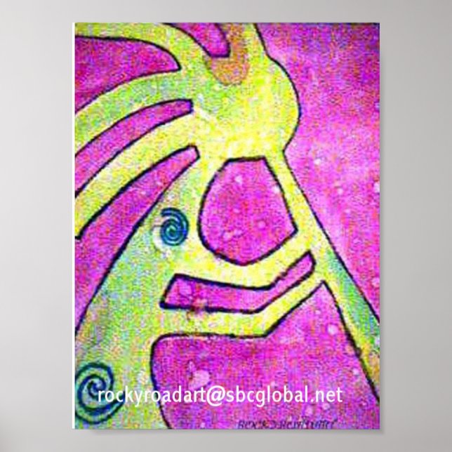 Kokopelli Watercolor Poster (Framsidan)