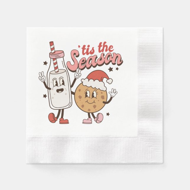 Kokor för jultomter mjölk pappersservett (Framsidan)