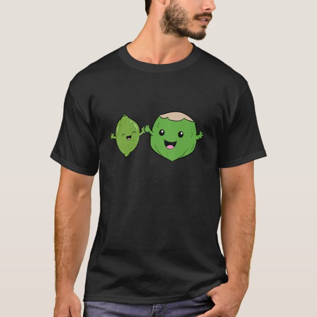 Kokos och kalkfoder, Kärlek, kalk och kokosnötter T Shirt (Framsida)