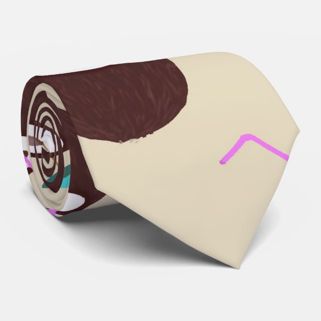 Kokoscocktail med halm mönster - Sommarstrand Slips (Rullad)