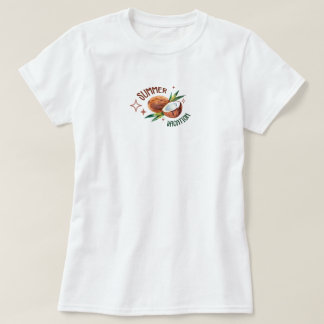 kokosnöt minimal tropisk estetik sommar t shirt