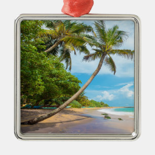 Kokosnöthandflatan, Mirissa strand Sri Lanka Julgransprydnad Metall