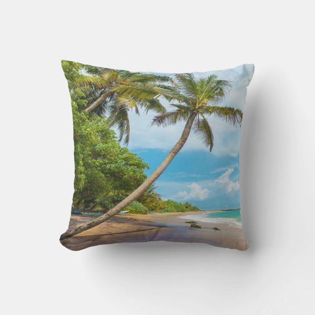 Kokosnöthandflatan, Mirissa strand | Sri Lanka Kudde (Framsida)