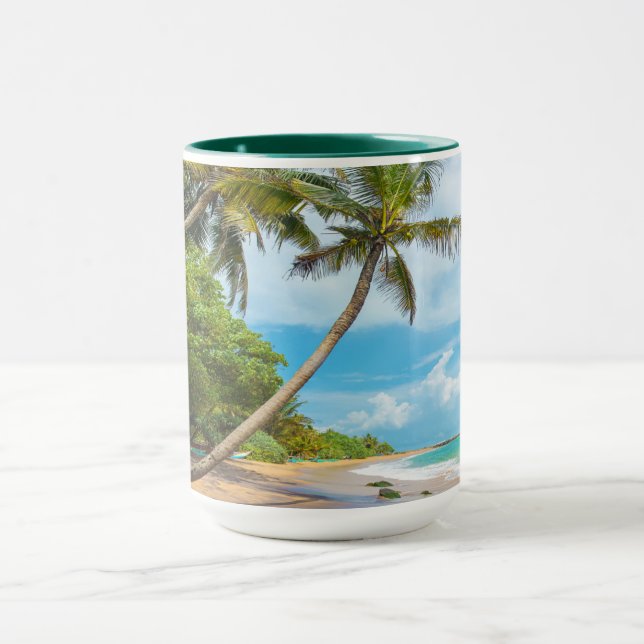 Kokosnöthandflatan, Mirissa strand | Sri Lanka Mugg (Center)