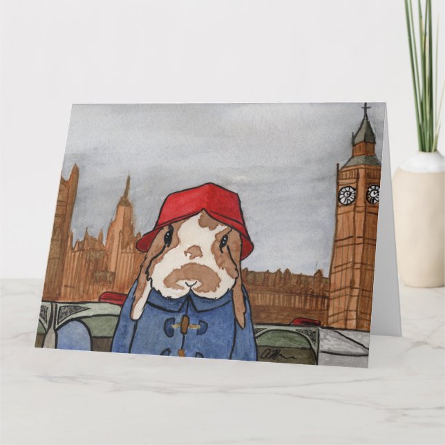 Kokosnöts Äventyr: April-hälsningskort 8,5" x 11" Tack Kort (Framsida)