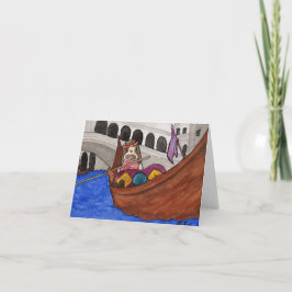 Kokosnöts Äventyr: februari-kort 4" x 5,6" Helgkort