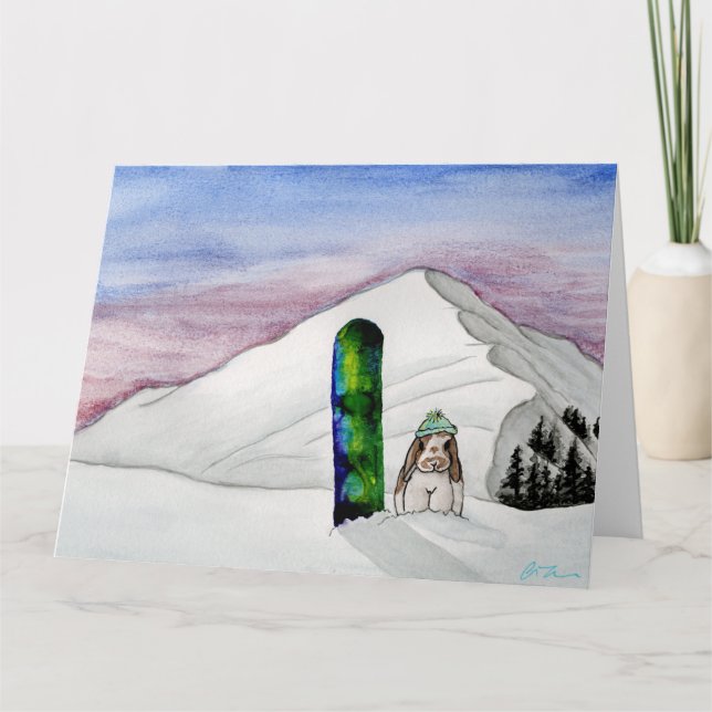 Kokosnöts Äventyr: januari-kort 8,5" x 11" Tack Kort (Framsida)