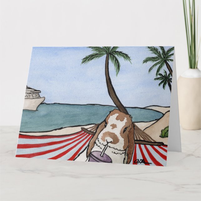 Kokosnöts Äventyr: Junihälsningskort 8,5" x 11" Tack Kort (Framsida)