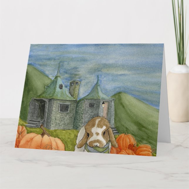 Kokosnöts Äventyr: Oktober-kort 8,5" x 11" Tack Kort (Framsida)