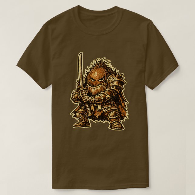 Kokosnöts Crusader - Rolig Tropisk Frukt Tung  T Shirt (Design framsida)