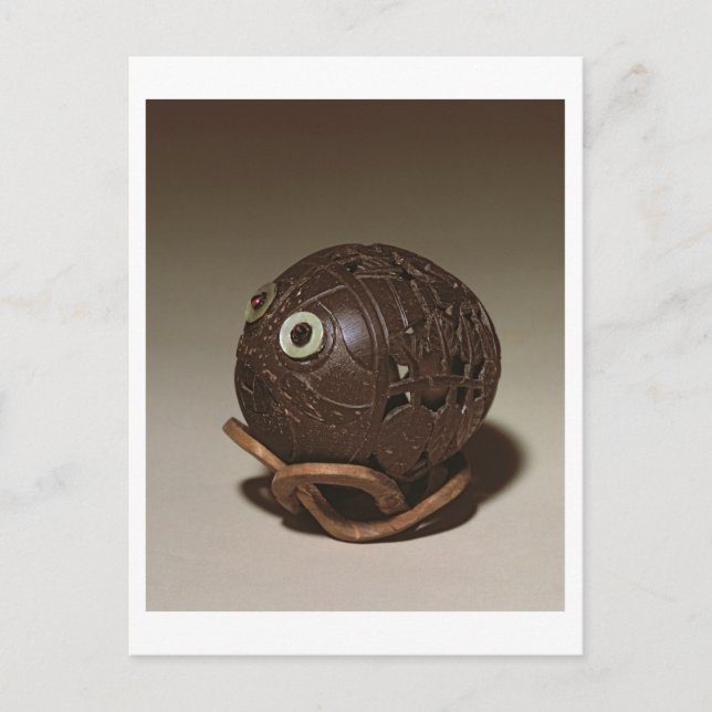 Kokosnötsoppad i ansikte, c.1895 vykort (Framsida)