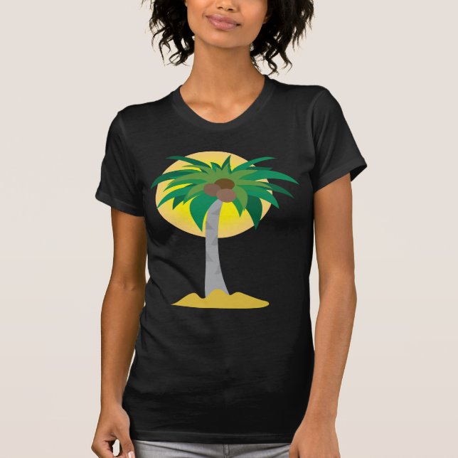 Kokosnötträd Tee Shirt (Framsida)