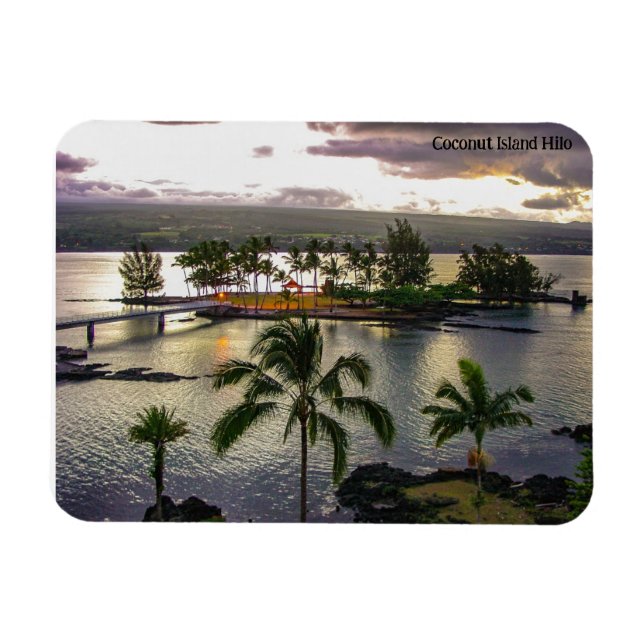 Kokosön Hilo Hawaii Magnet (Horisontell)