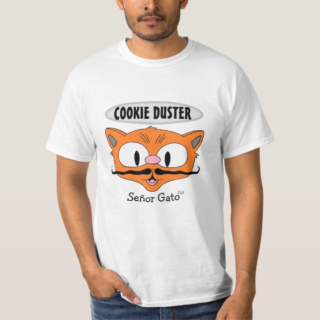 KOKOSSAMMARE Mustasch Humor Señor Gato Katt T Shirt (Framsida)