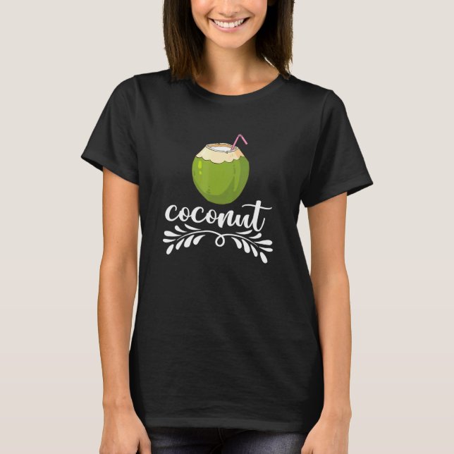 Kokossommarfrukt Kokosnöt T Shirt (Framsida)