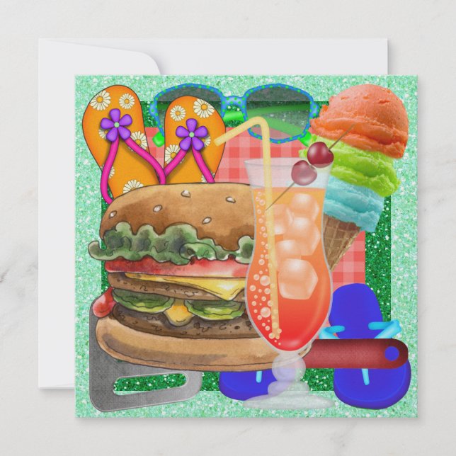 Kokout - BBQ! SRF Inbjudningar (Framsida)