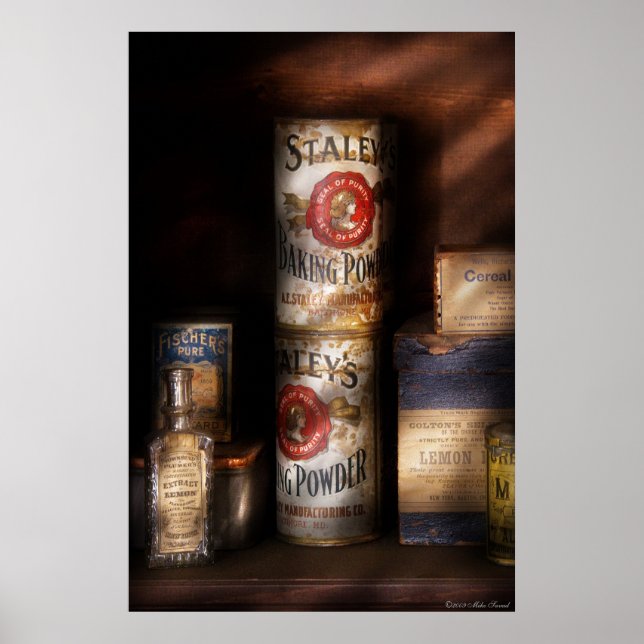 Köks - Bakpulver och Lemonextrakt Poster (Framsidan)