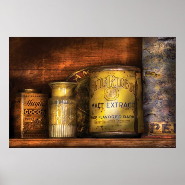 Köks - blått bredband, maltextrakt poster (Framsidan)