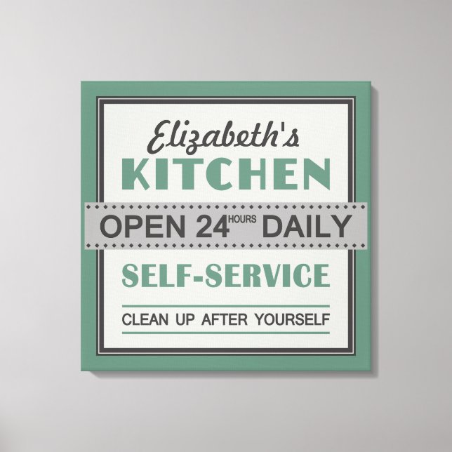 Köks - eget namn - kanvastryck (Framsida)