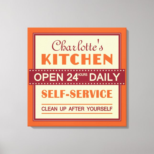 Köks - eget namn - kanvastryck (Framsida)