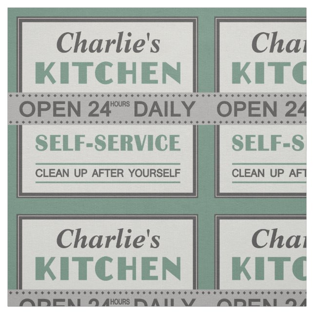 Köks - eget namn - tyg (Provkarta)