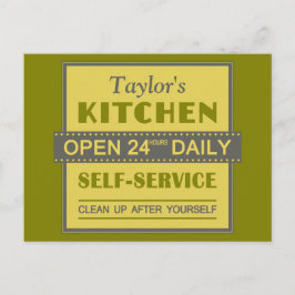 Köks - eget namn - vykort