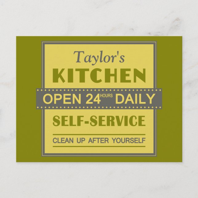 Köks - eget namn - vykort (Framsida)