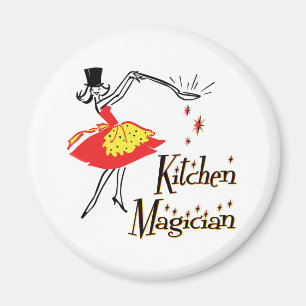 Köks Magician Retro Cooking Art Magnet