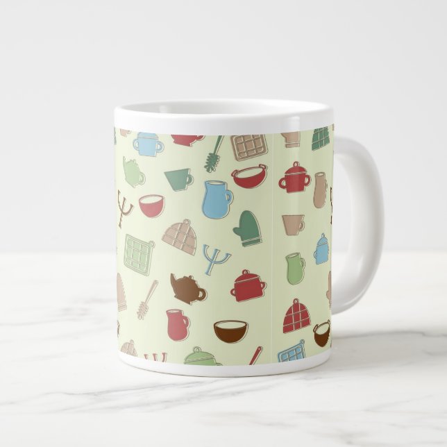 Köks mönster jumbo mugg (Framsida höger)