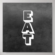 Köks poster typografi grått och vitt