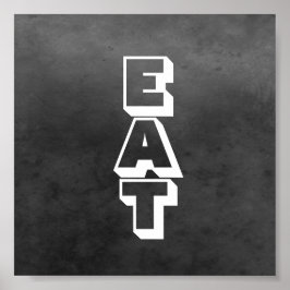 Köks poster typografi grått och vitt