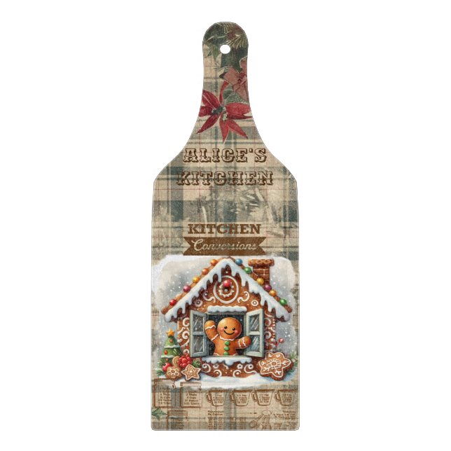 Köks roligt! Anpassade Gingerman Caking Board (Framsidan)