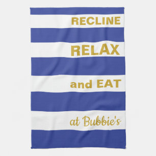 Köks Towel Passover/Blue, "EAT AT.." Kökshandduk
