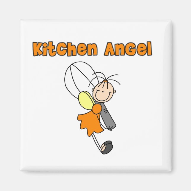Köksängel T-shirts och presenter Magnet (Framsidan)