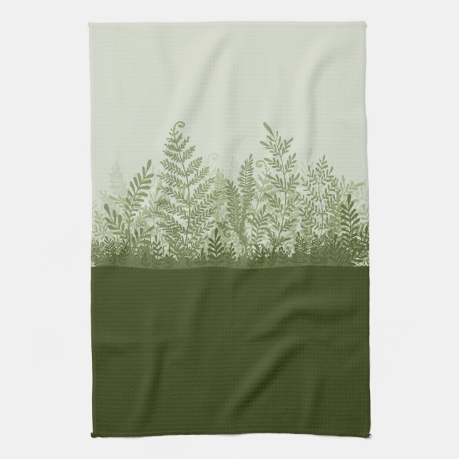 Köksbandduk med botanisk växtillustration kökshandduk (Vertikal)