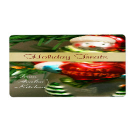 Köksbeteckning för julklapp i Snögubbe Fraktsedel