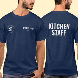 Köksbetjäning T-Shirt Uniform Anpassat Namn Logo