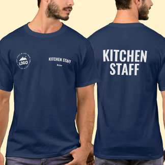 Köksbetjäning T-Shirt Uniform Anpassat Namn Logo