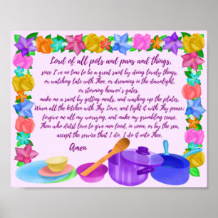 Köksbön Herren av Pots & Pans Wall Art Poster