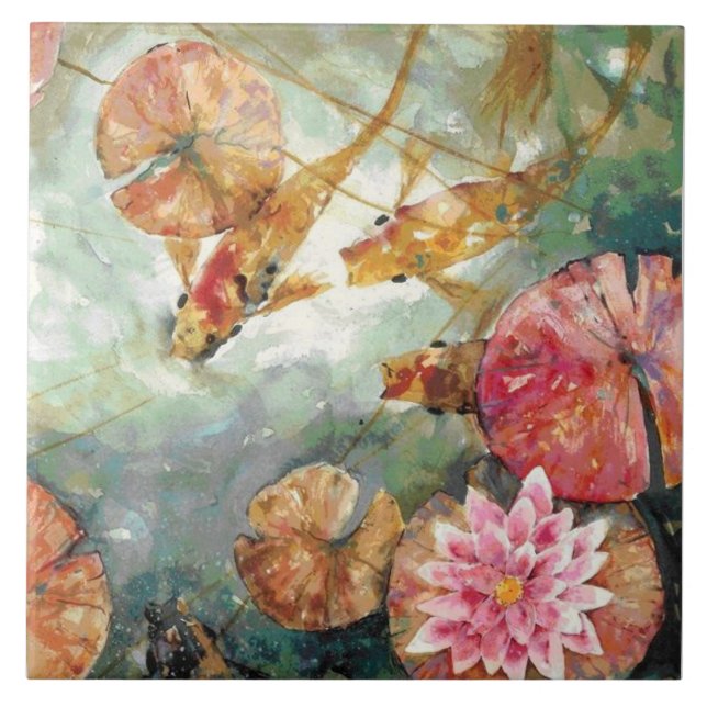 Köksbricka för fisk av keramiskt material kakelplatta (Framsidan)