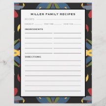 Köksbricka i färg | Binder-sida för familjerecept