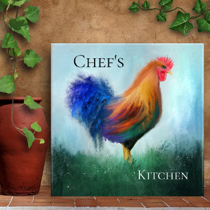 Köksbrickan Fine Art Tupp Painting Kitchen Kakelplatta